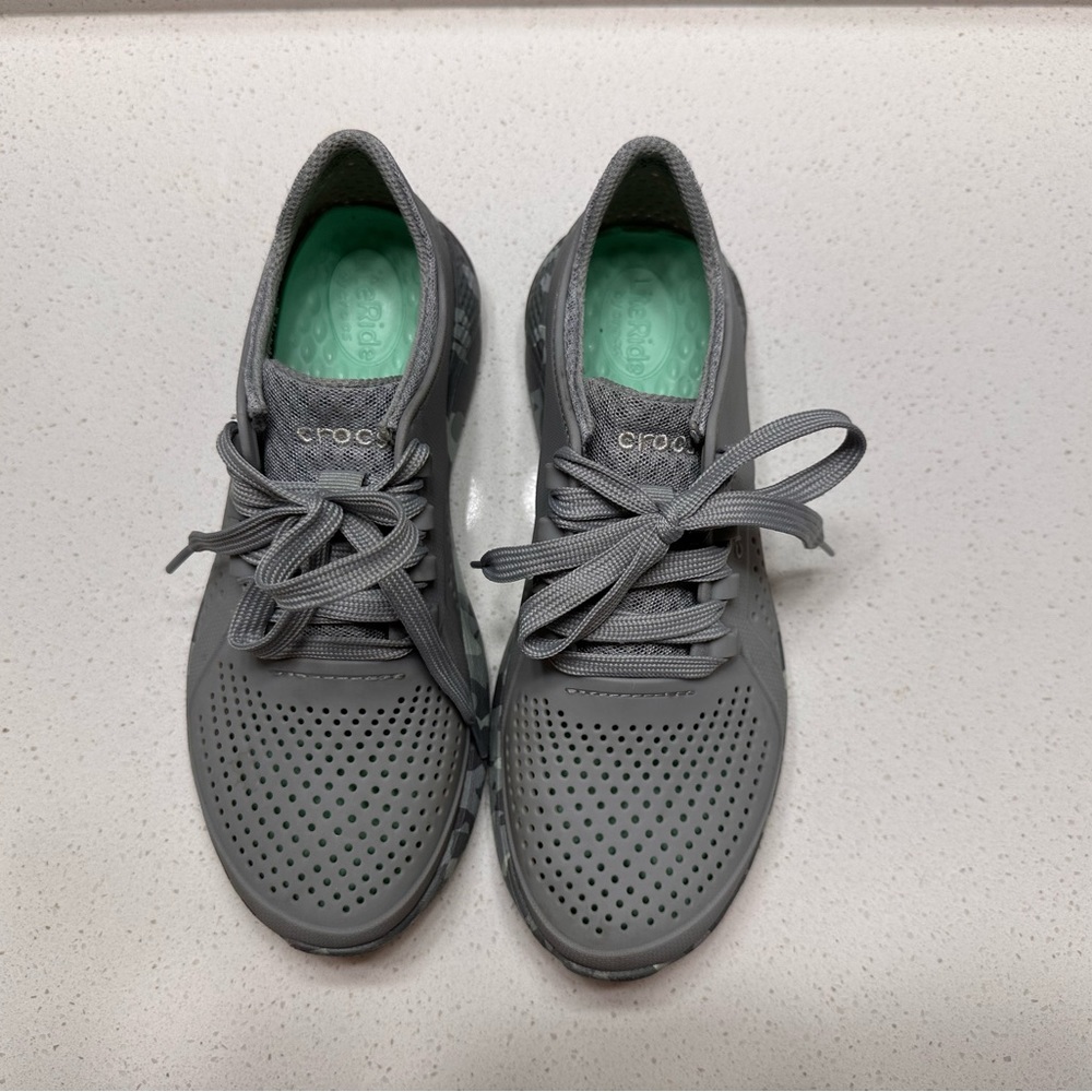 Crocs literide size gray and camo gray
